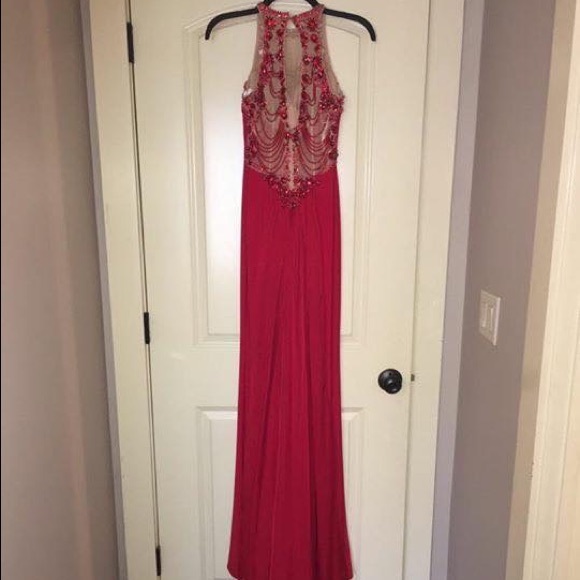 Red Sherri Hill Prom Dress - Picture 3 of 3